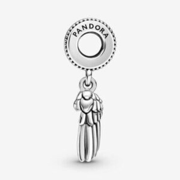 Pandora Club 2021 Angel Wings & Heart Dangle Charm - Picture 3 of 6